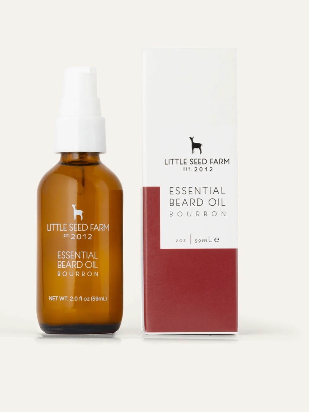 Little Seed Farm Bourbon Organic Essential Beard Oil 2 fl oz